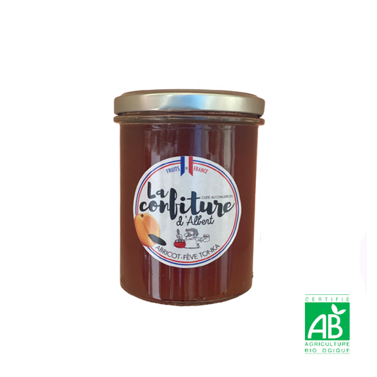 Confiture BIO d'abricot et fève tonka 240g La Confiture d'Albert