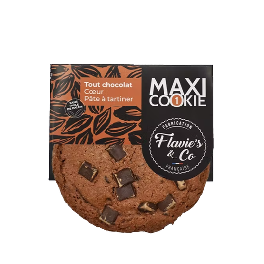 Maxi cookie tout choco coeur pâte à tartiner 75g Flavie's & Co
