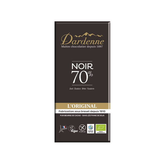 Chocolat noir 70% Dardenne 100g