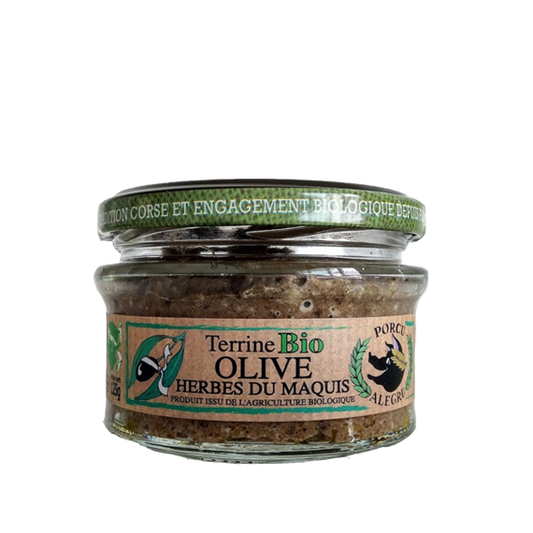 Terrine aux olives et herbes du maquis BIO 125g Vincensini et Fils